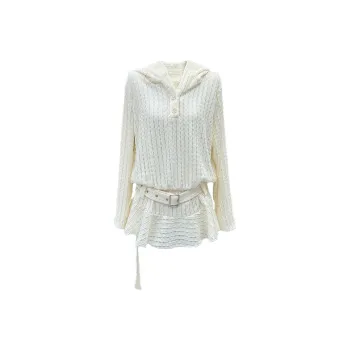 SKYA Long Sleeved Dress Women's White