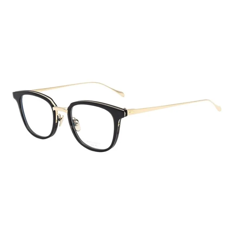 MASUNAGA Plate And Titanium Alloy Oval Eyeglass Frames Unisex-4