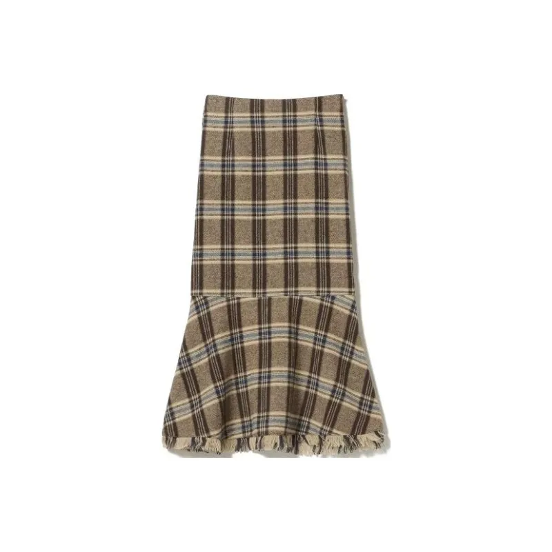 Beams Casual Long Skirts Women's Brown-0