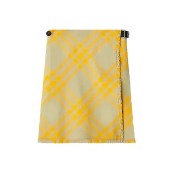 Burberry Check Frayed Skirt 'Hunter'