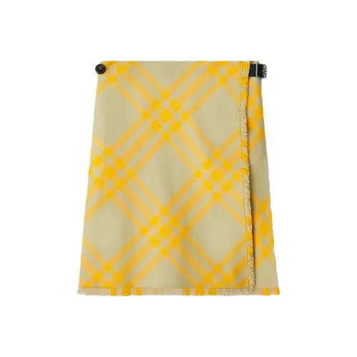 Burberry Check Frayed Skirt 'Hunter'