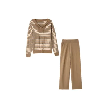 Mo Han Yi Mei Casual Suit Women's Camel Yellow