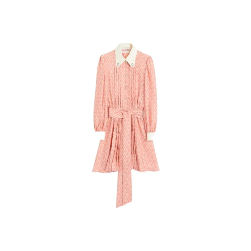 Valentino Long Sleeved Dress Women's Pink-0