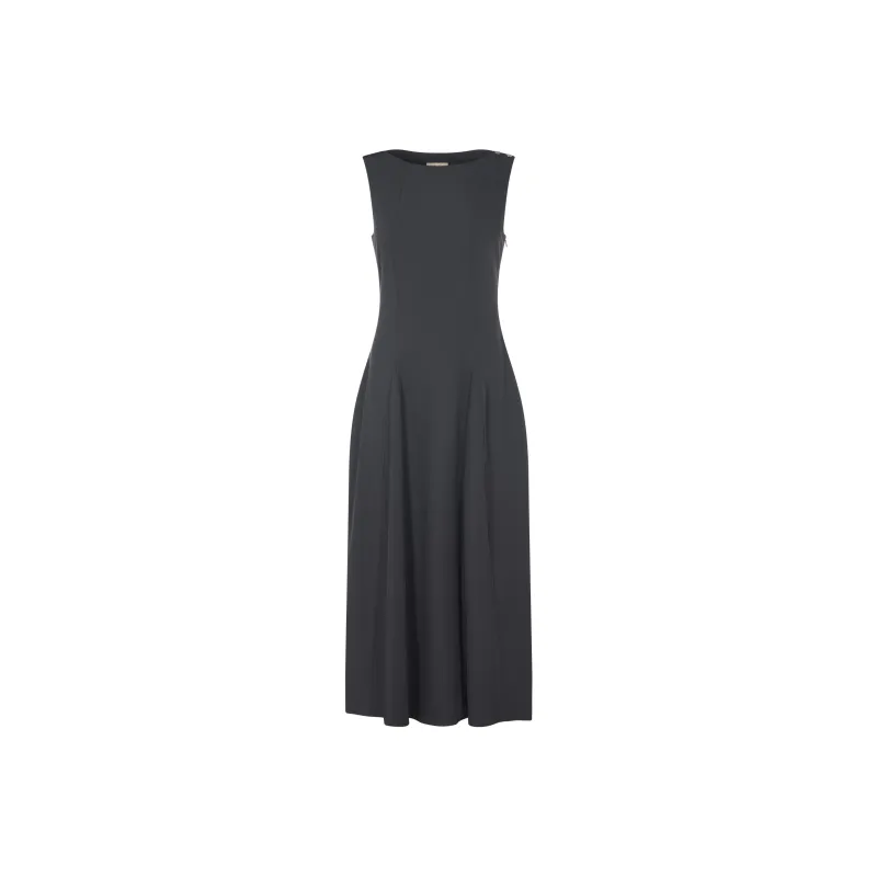 HERNO Sleeveless Pleated Maxi Dress-0