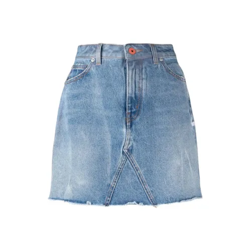 HERON PRESTON Denim Mini Skirt 'Tape Vintage Wash'