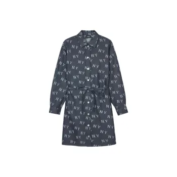 MLB SS24 New York Yankees Long Sleeved Dresses Women's Navy Blue