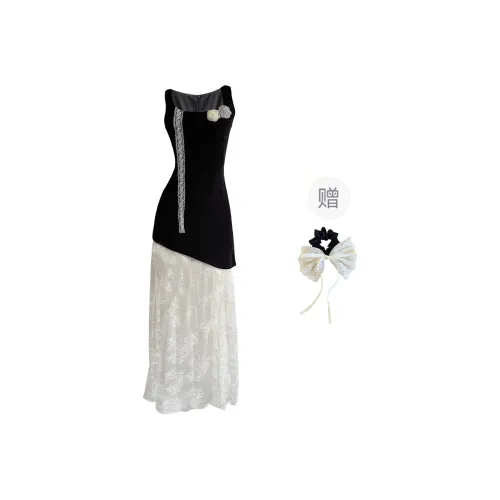 TUSHIFEI Sleeveless Dress Women's Image Color+Hair Tie Included