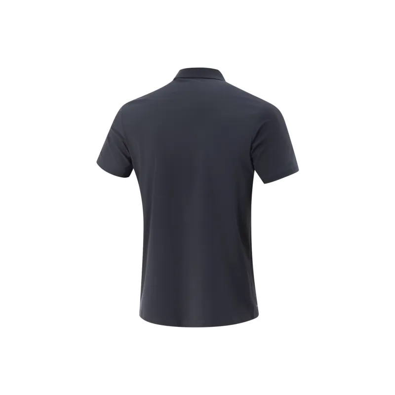 LiNing Fitness Series Polo Shirt Men's Dark Shadow Blue-1