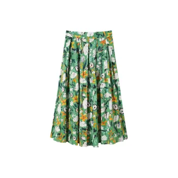 DIALOGUE Live Like Summer Flowers Series Casual Long Skirts Women's
