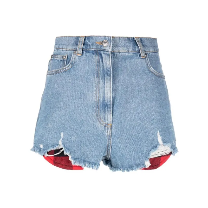 MOSCHINO Denim Shorts Women's Sky Blue-0