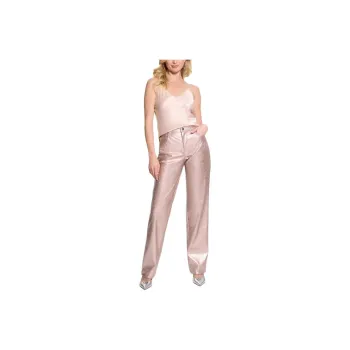 GUESS Leather Pants Women's Pink