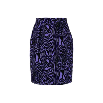 MOSCHINO Casual Long Skirts Women's Purple Black
