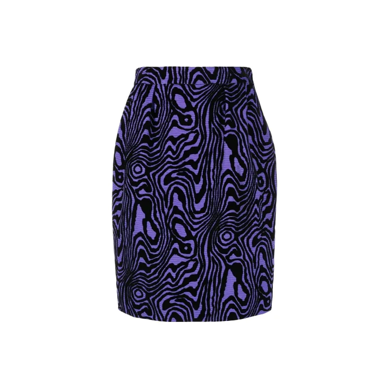MOSCHINO Casual Long Skirts Women's Purple Black-0