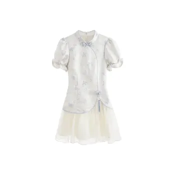 Incolore Short Sleeved Dresses Women's Ivory