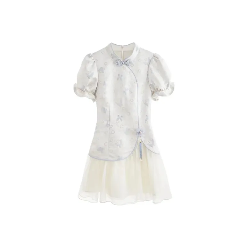 Incolore Short Sleeved Dresses Women's Ivory-0
