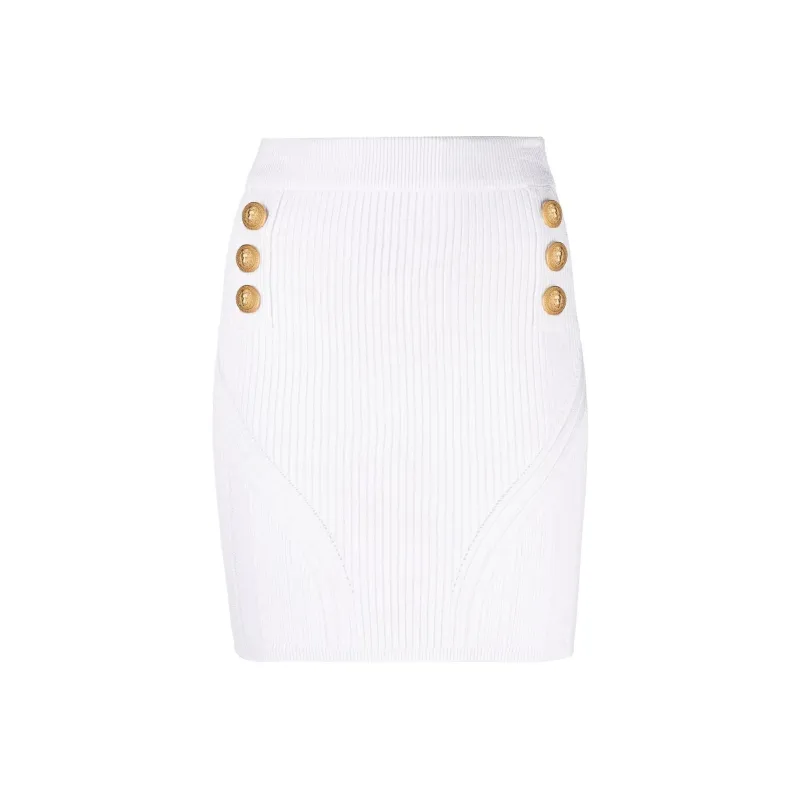 BALMAIN Casual Short Skirts Women's White-0