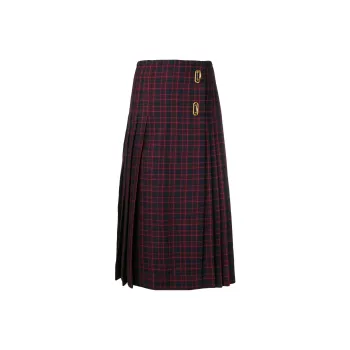 Burberry SS22 Casual Long Skirt Women's Red
