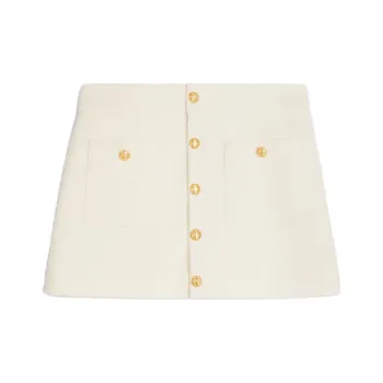CELINE Casual Short Skirts Women's Pink Chalk White