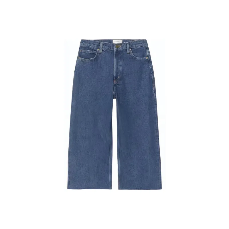 FRAME Easy Capri High-rise Cropped Jeans-0