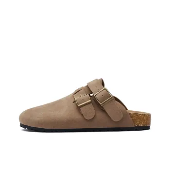 MEXICAN Abrasion Resistant Slip Resistant Closed Toe Slippers Unisex Khaki