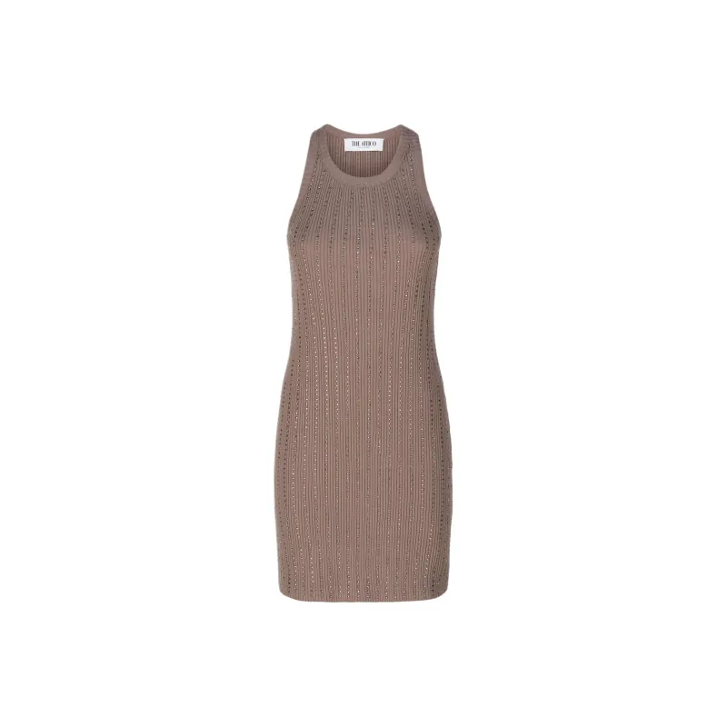 The Attico Embellished Sleeveless Mini Dress-0