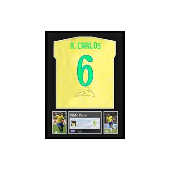 Three For Brazil National Team Jersey Exquisite Mounting, Outer Frame Approx. 65x85cm Icons Certificate Unisex