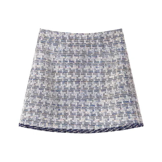 EICHITOO Casual Short Skirts Women's Blue Gray Pattern-0