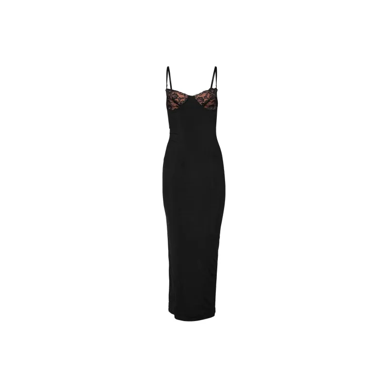 Tiger Mist ALLURA MAXI DRESS Slip Dress Women's Black-0