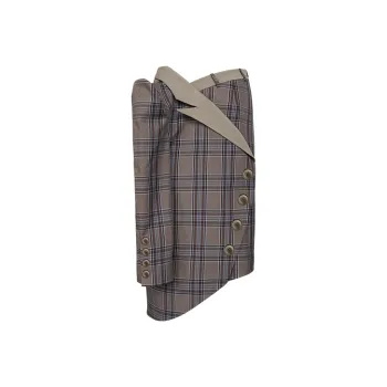 SIQIZ Casual Long Skirts Women's Dark Brown
