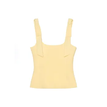 XIAOJUCHUANLI Tank Tops Women's Yellow Tank Top