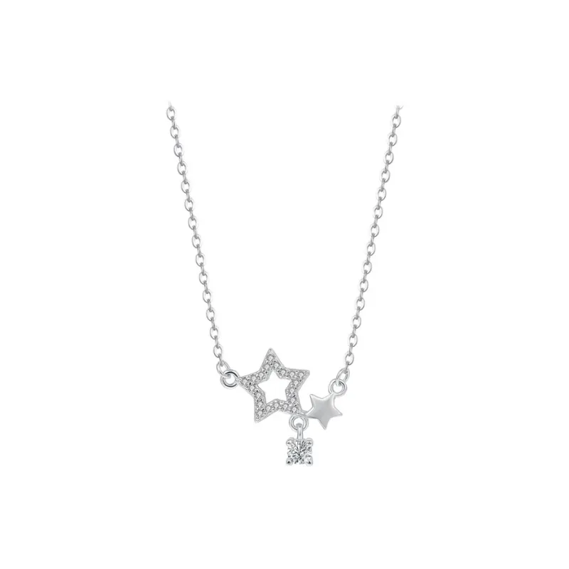 Peach Blossom Radiance S999 Silver Necklaces Women's-0