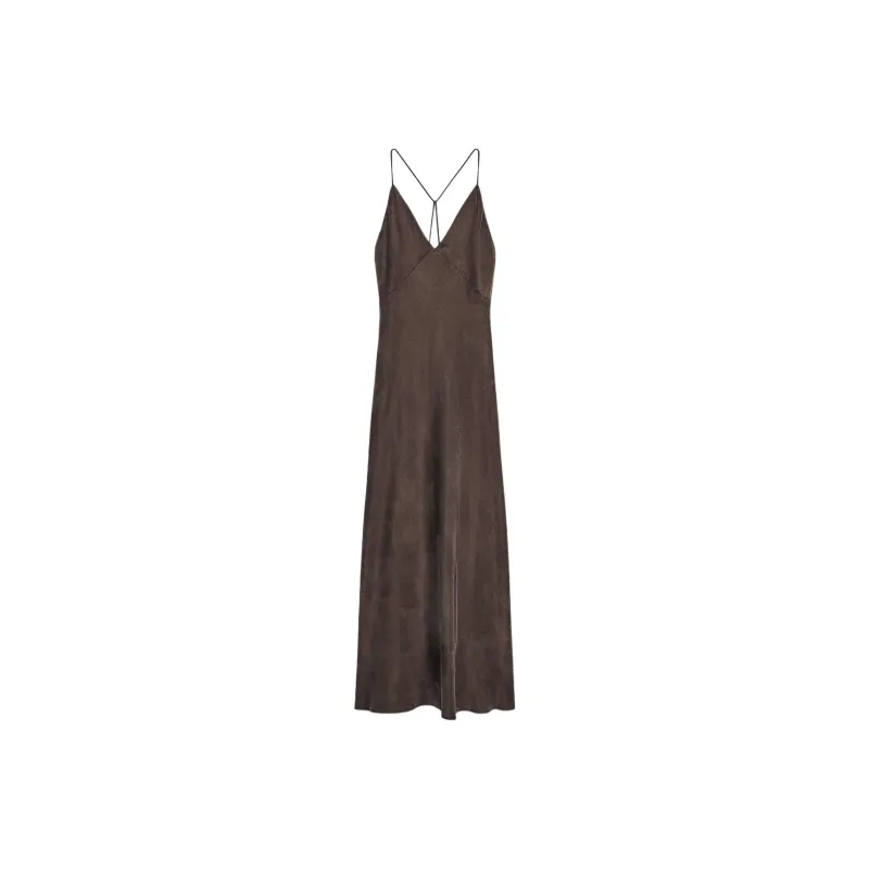 ZARA ZW Series Slip Dress Women's Brown-0