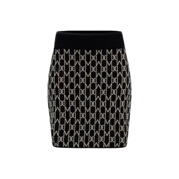 GUESS Marciano All Over Print Mini Skirt Casual Short Skirts Women's Black