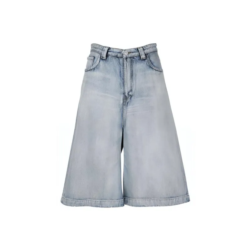 Balenciaga SS21 Jeans Cropped Pants Women's Blue-0