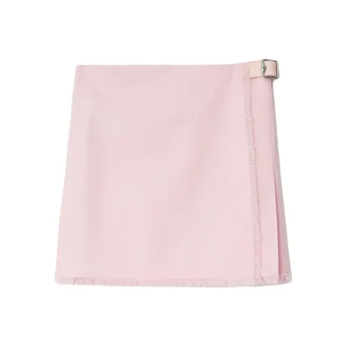 Burberry Pleated Frayed Edge Mini Skirt