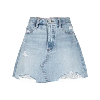 FRAME Denim Short Skirts Women's Light Blue