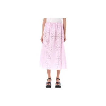 GANNI Broderie anglaise Straight Skirt
