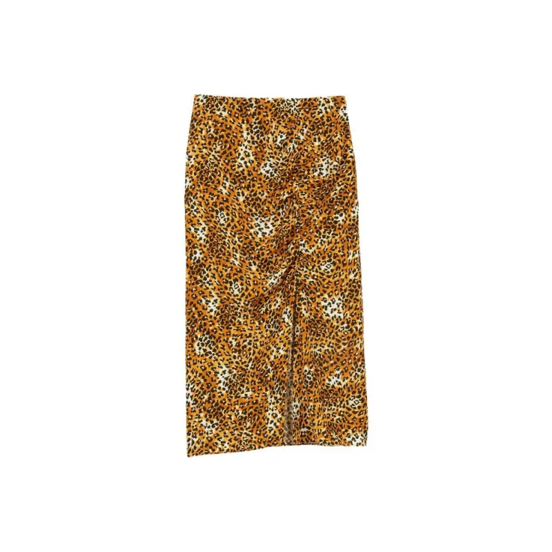 Maje Casual Long Skirts Women's Leopard Print-0