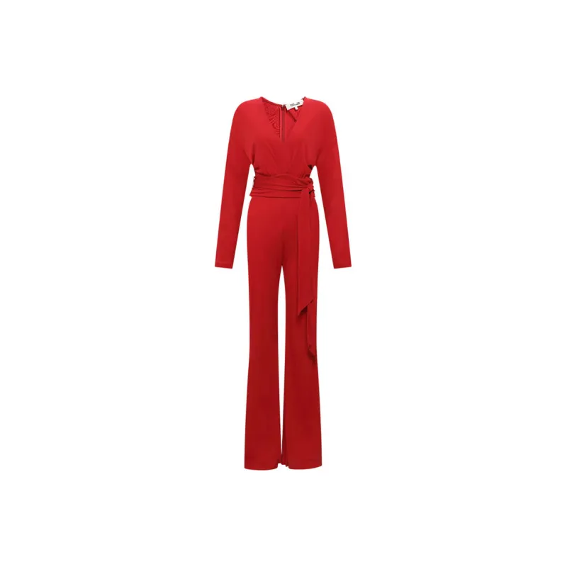 Diane Von Furstenberg SS23 Jumpsuit Women's Allure Red-0