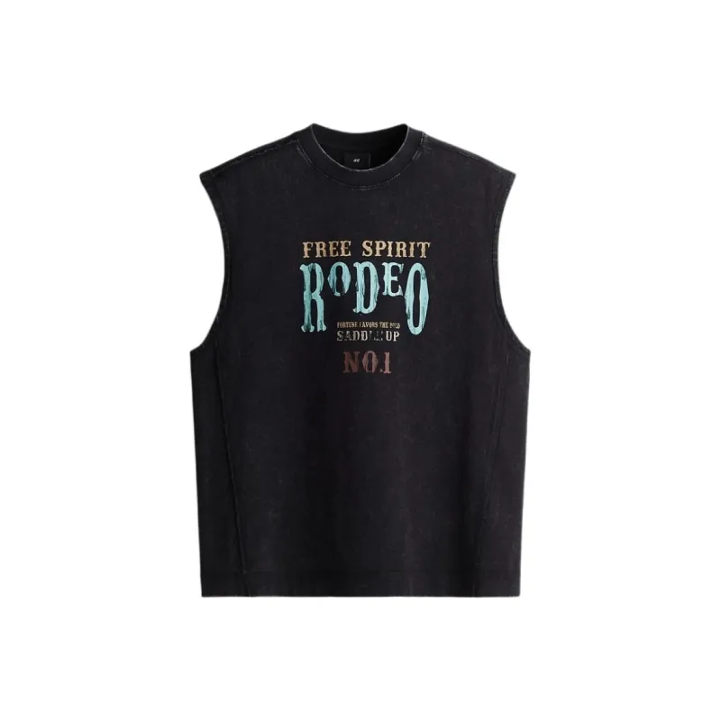 H&M Tank Tops Men Black-0