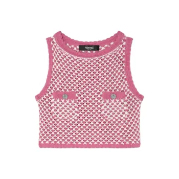 VERSACE Crochet Knit Top