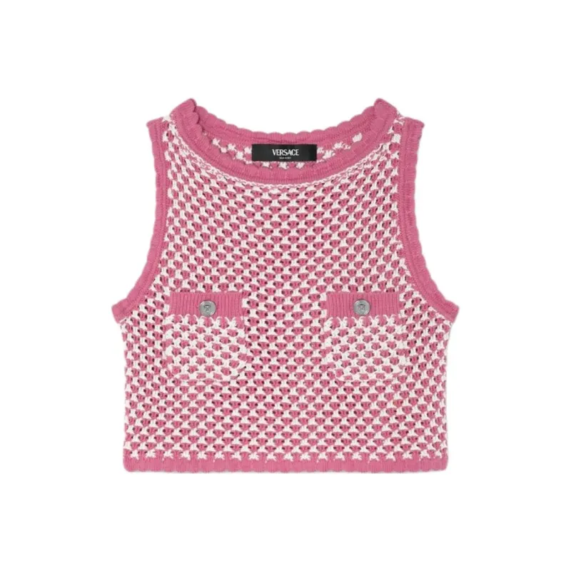 VERSACE Crochet Knit Top-0