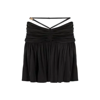 VERSACE Ruched waist Mini Skirt