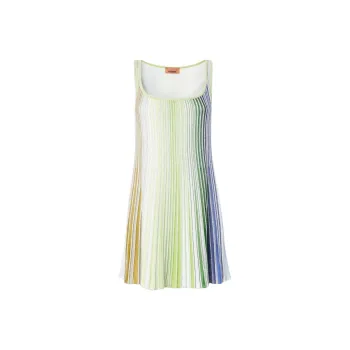 MISSONI Sequined Striped Flared Mini Dress