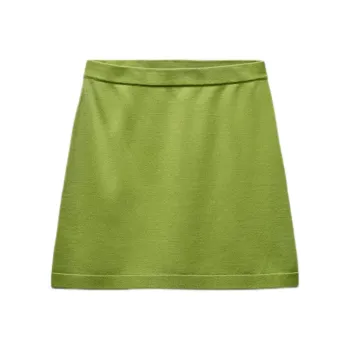 ZARA Casual Short Skirts Women's Grass Green