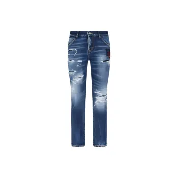 DSQUARED 2 Distressed Cropped Jeans