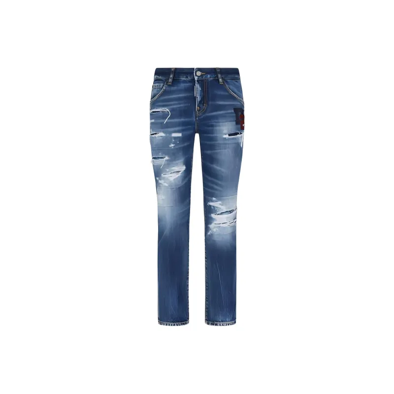 DSQUARED 2 Distressed Cropped Jeans-0