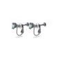Serpent Head Screw Ear Clips in Snake Institute Green, 1 Pair