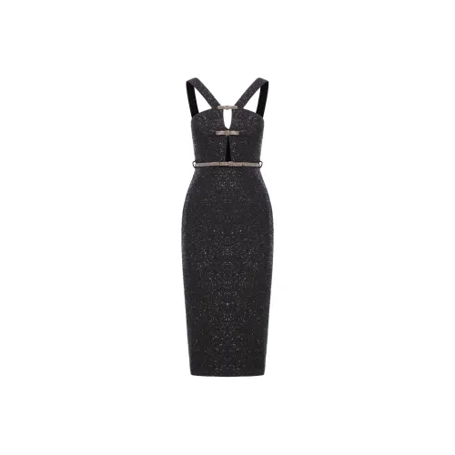 Self portrait Bouclé Midi Dress