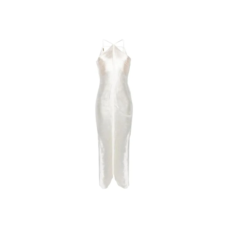 CULT GAIA Renata Halterneck Fringed Gown-0